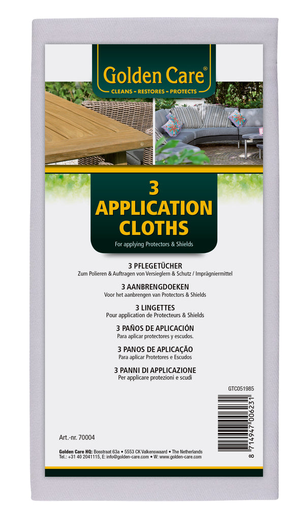Chiffons d'application Golden Care Application Cloths, lot de 3