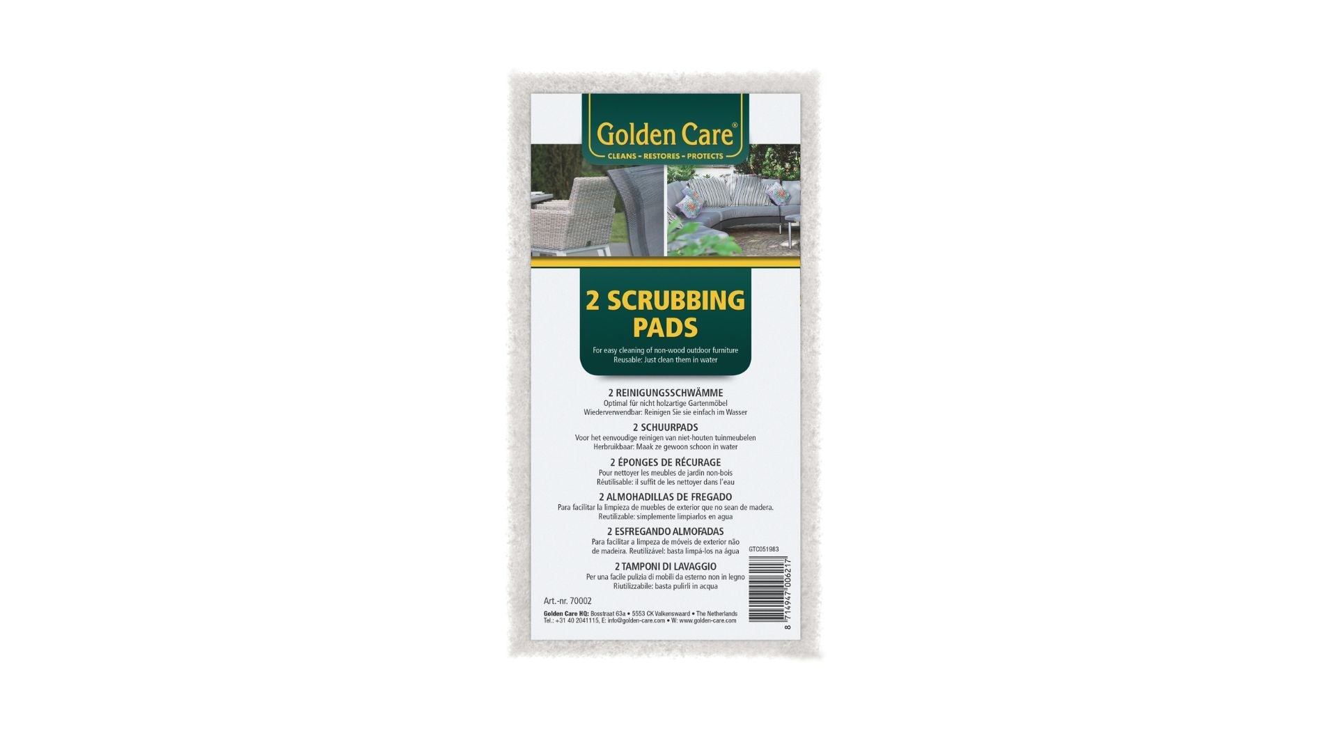 Golden Care Golden Care scrubbing pads per 2