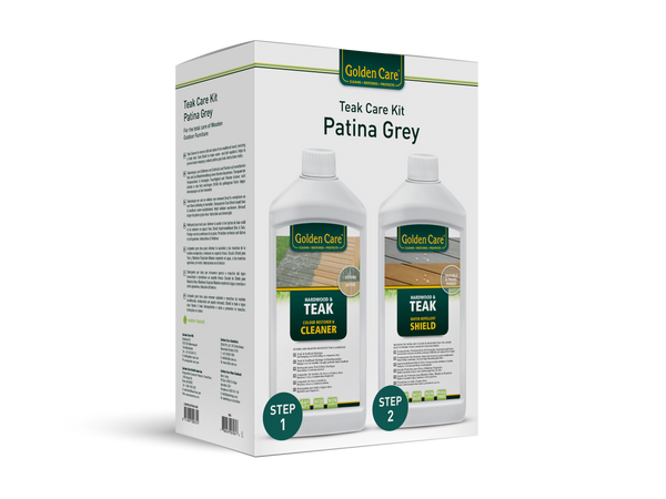 Golden Care Wood Care Kit avec Teak Cleaner et Teak Shield, 2 × 1000 ml